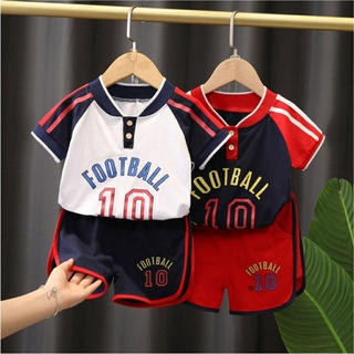 Set Đồ Bóng Rổ Bé Trai Có Tay Viền Sọc , in Số 10, Chất Thun cotton