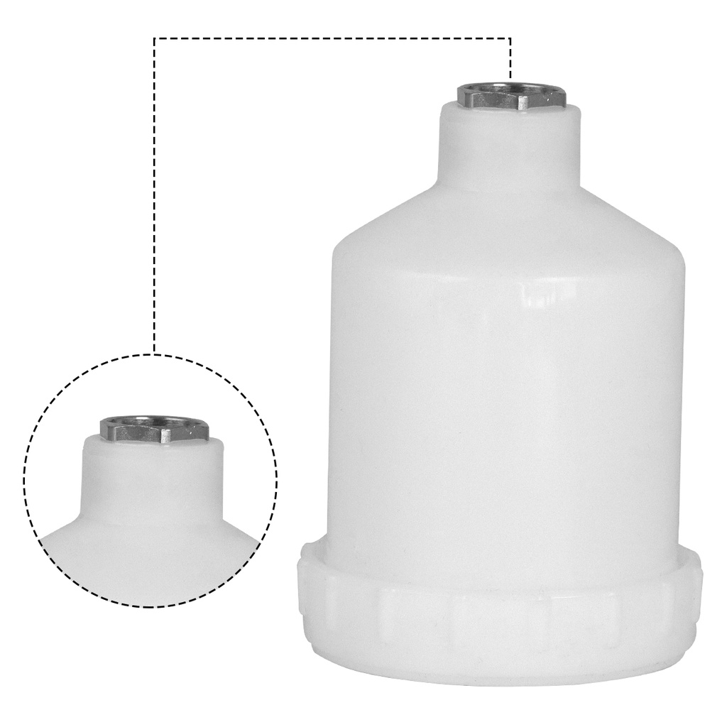 Bình Nhựa Phun Sơn Bằng Tay 125Ml Cho H2000 R100 HVLP