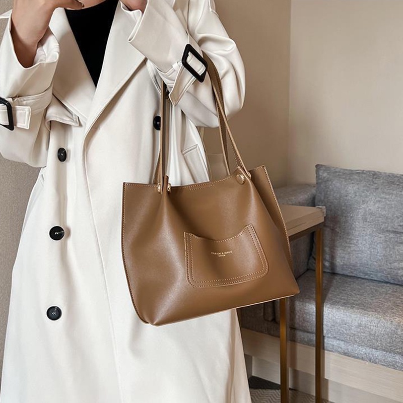 IELGY Túi Đeo Vai Cỡ Lớn Có Khóa Nam Châm Phong Cách retro Cho Nữ