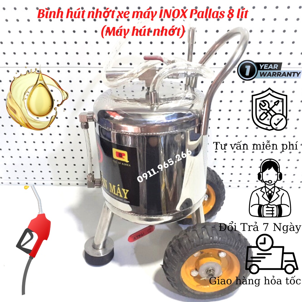 Máy hút dầu nhớt Xe Máy Pallas 8L