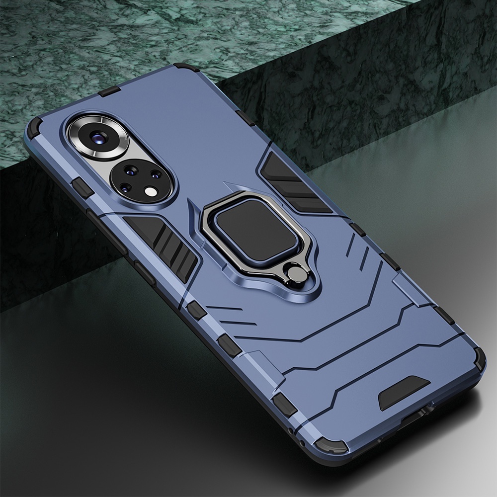 Ốp Điện Thoại PC Cứng + TPU Silicon Kiểu Giáp Kèm Giá Đỡ Nhẫn Bằng Kim Loại Cho Huawei Nova 10 9 8 7 Pro 5G 9SE 8SE 7SE