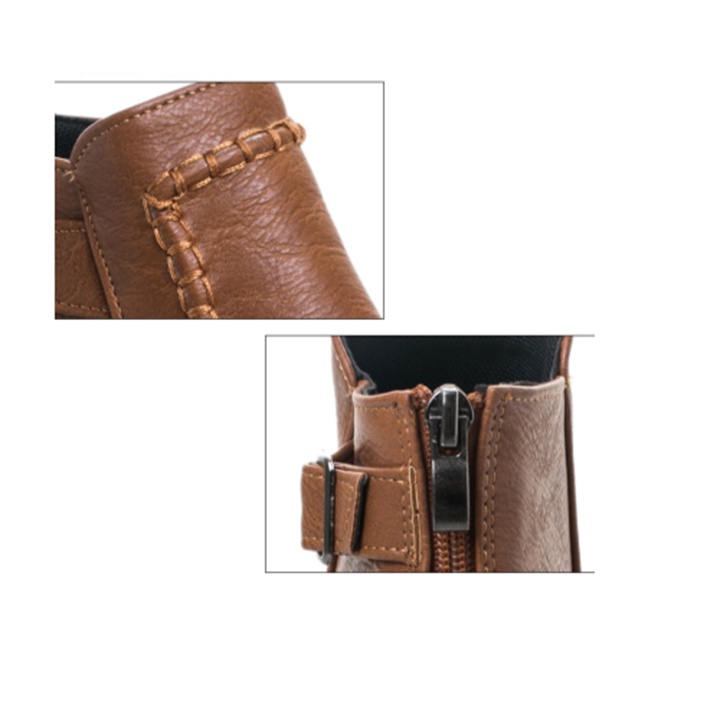 Bốt nữ da mềm cao gót, boots nữ cổ ngắn Hàn Quốc siêu êm ôm cổ chân đủ size | BigBuy360 - bigbuy360.vn