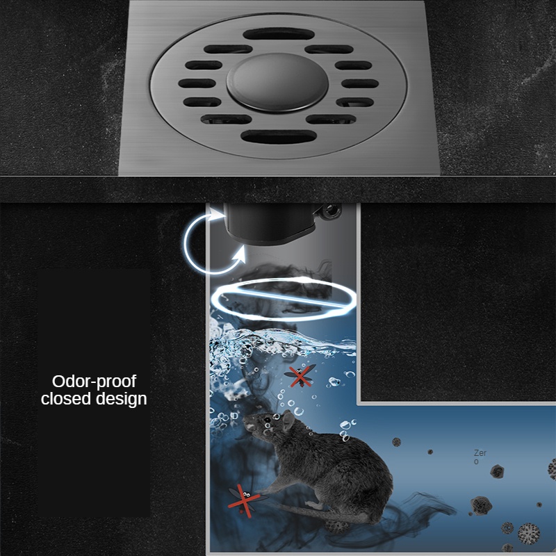 Thoát sàn phòng tắm Inox SUS304 Xinkunlong,Thoát sàn chống mùi xám cao cấp,Ga thoát sàn thoát nước nhanh,thoát sàn máy giặt Thích hợp cho đường ống 40/50/75