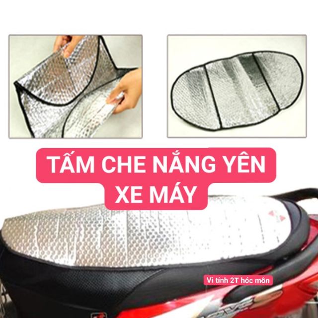 Miếng Che Yên Xe Máy Chống Nắng, Chống Ướt - Tấm Phản Quang Che Yên Xe