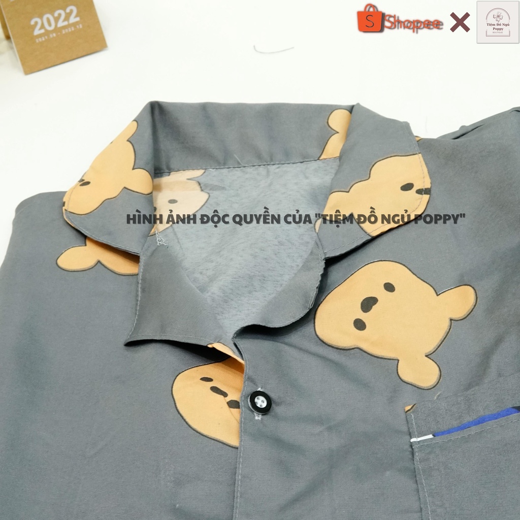 Đồ bộ pijama dài tay chất liệu kate thái Pyjama nữ hàn quốc đẹp bộ ngủ nữ dài tay cao cấp đẹp POPPY dài tay