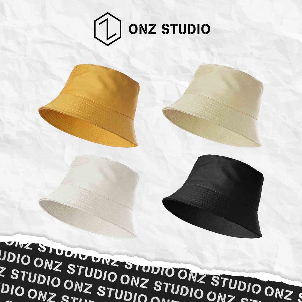 Nón Bucket tai bèo ONZ Studio trơn - Mũ·Bucket nam nữ cotton nhiều màu phong cách ulzzang Hàn Quốc MB01