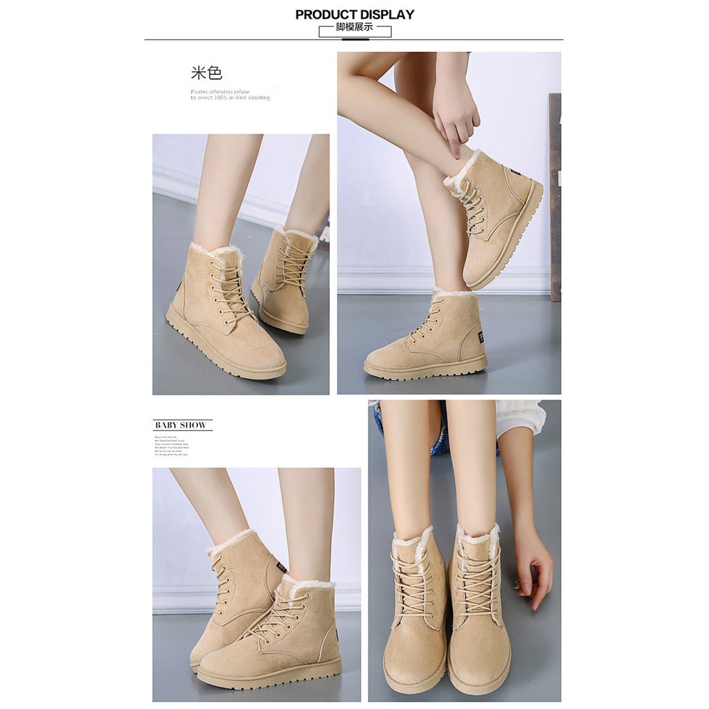 Giày Nữ Cao Cổ Lót Lông Hàng Quảng Châu Cao Cấp Chất Đẹp | BigBuy360 - bigbuy360.vn