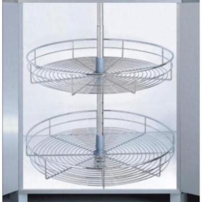 Mâm xoay Inox mạ Crom bóng xoay 360 cho góc tủ bếp của hãng GROB - hàng nhập khẩu