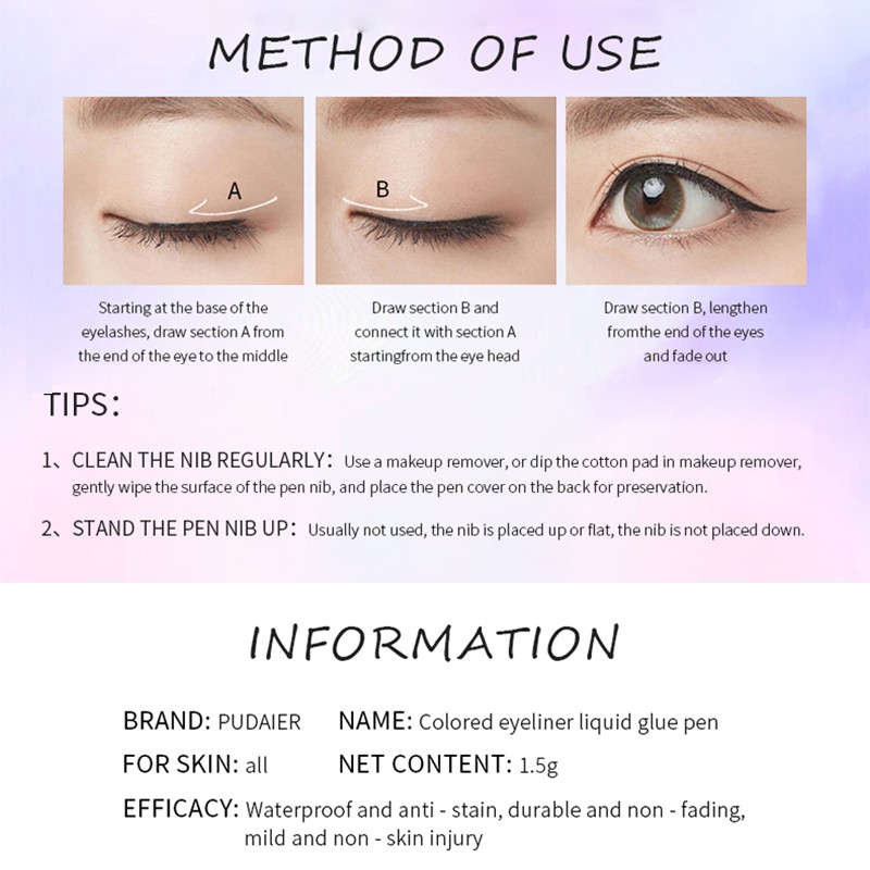 Bút kẻ mắt trang PUDAIER  70g