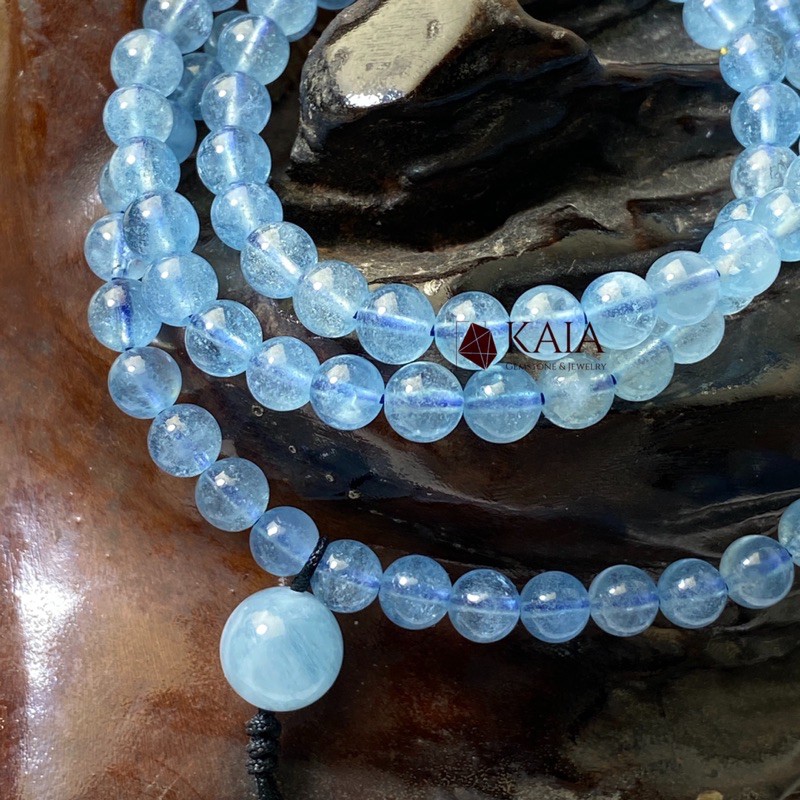 Vòng tay phong thủy Aquamarine viên đá của biển cả - KAIA