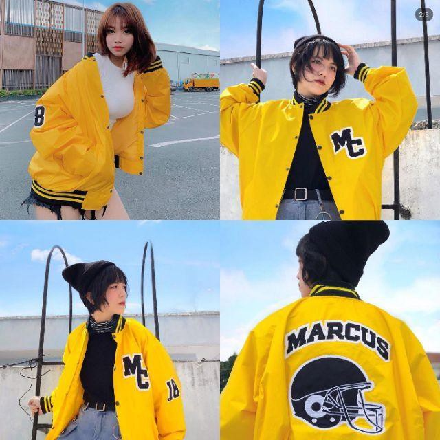 [ DEAL HOT ] Áo khoác dù bomber 2 lớp bóng chày MARCUS 18 màu vàng cực hot cho nam nữ couple - Hany shop | BigBuy360 - bigbuy360.vn
