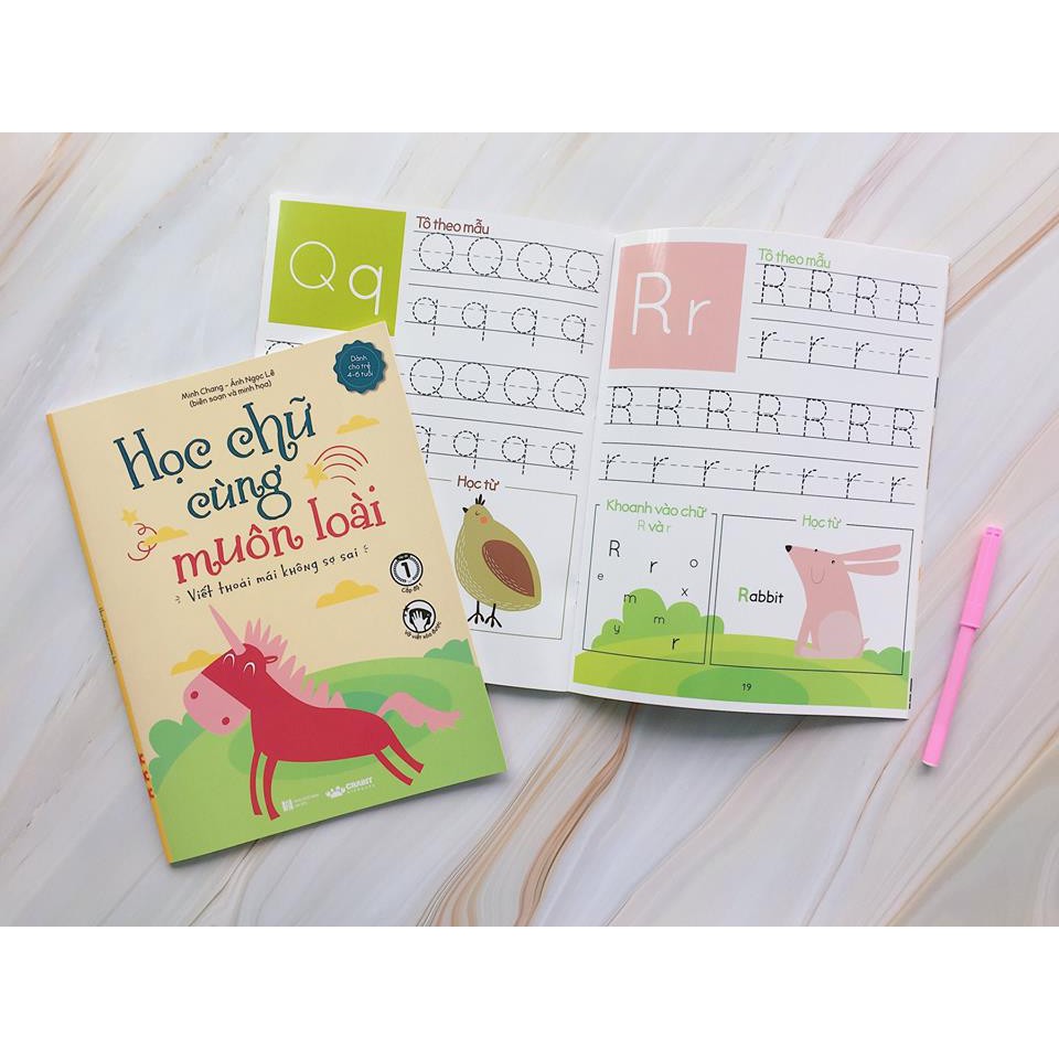 Sách - Combo Vui Học Viết Chữ  +  Học Chữ Cùng Muôn Loài - Vở tập viết cho bé vào lớp 1 - Crabit Kidbooks