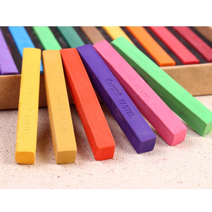 MÀU PHẤN TIÊN 24 THANH TRANG ĐIỂM BÚP BÊ, TÔ MÀU HOA ĐẤT, HOA GIẤY TƯỢNG CHIBI, NHUỘM TÓC MASTER PASTEL 24 COLORS