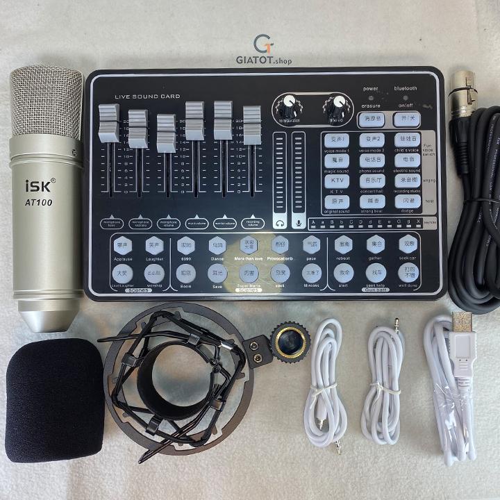 Combo micro thu âm ISK AT100 chính hãng và sound card H9 mới