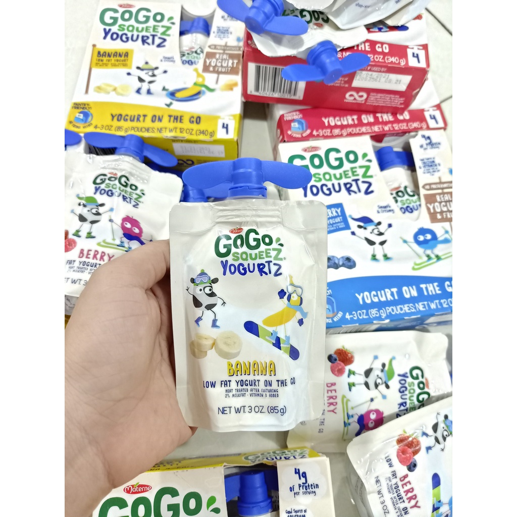 Sữa Chua Nguội Gogo Squeez Mỹ Cho Bé Từ 6 Tháng Cung Cấp Canxi Vitamin Cho Bé Cứng Cáp