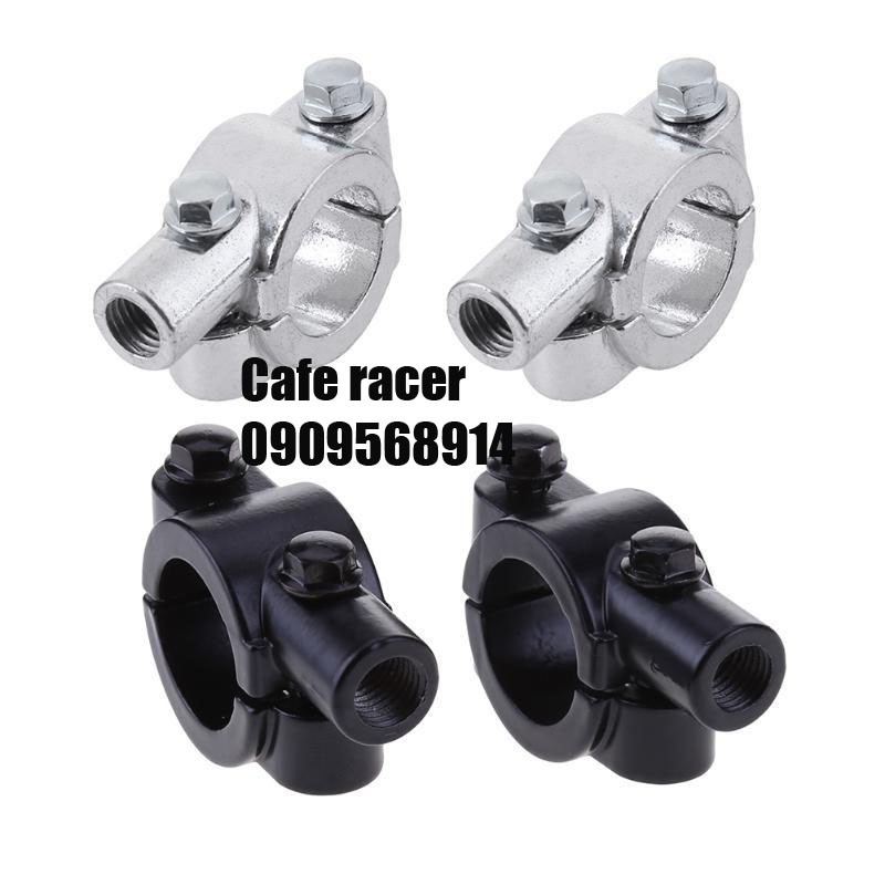 Bộ 2 cái Pat kẹp ghi đông 22mm loại lỗ ốc 8mm và 10mm lắp gương
