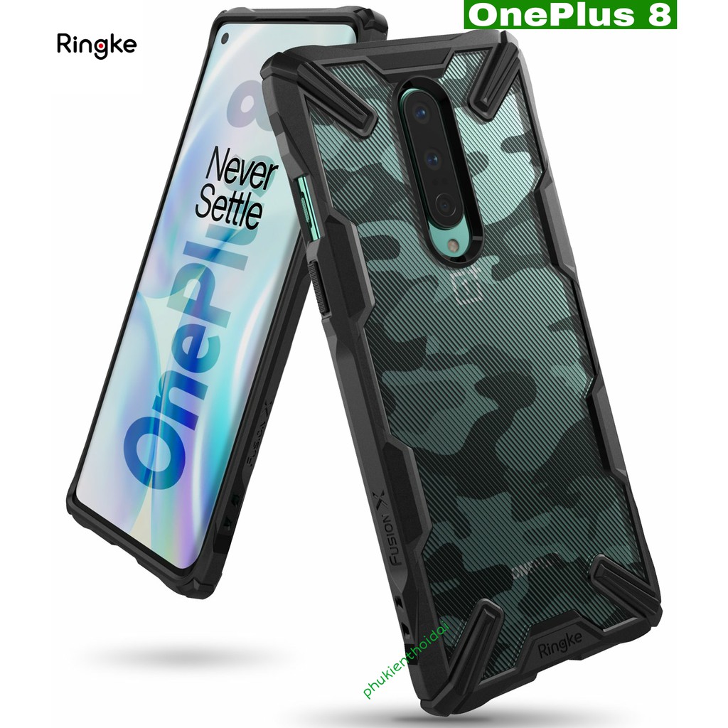 Ốp lưng OnePlus 8 hiệu Ringke Fusion X chống sốc cao cấp