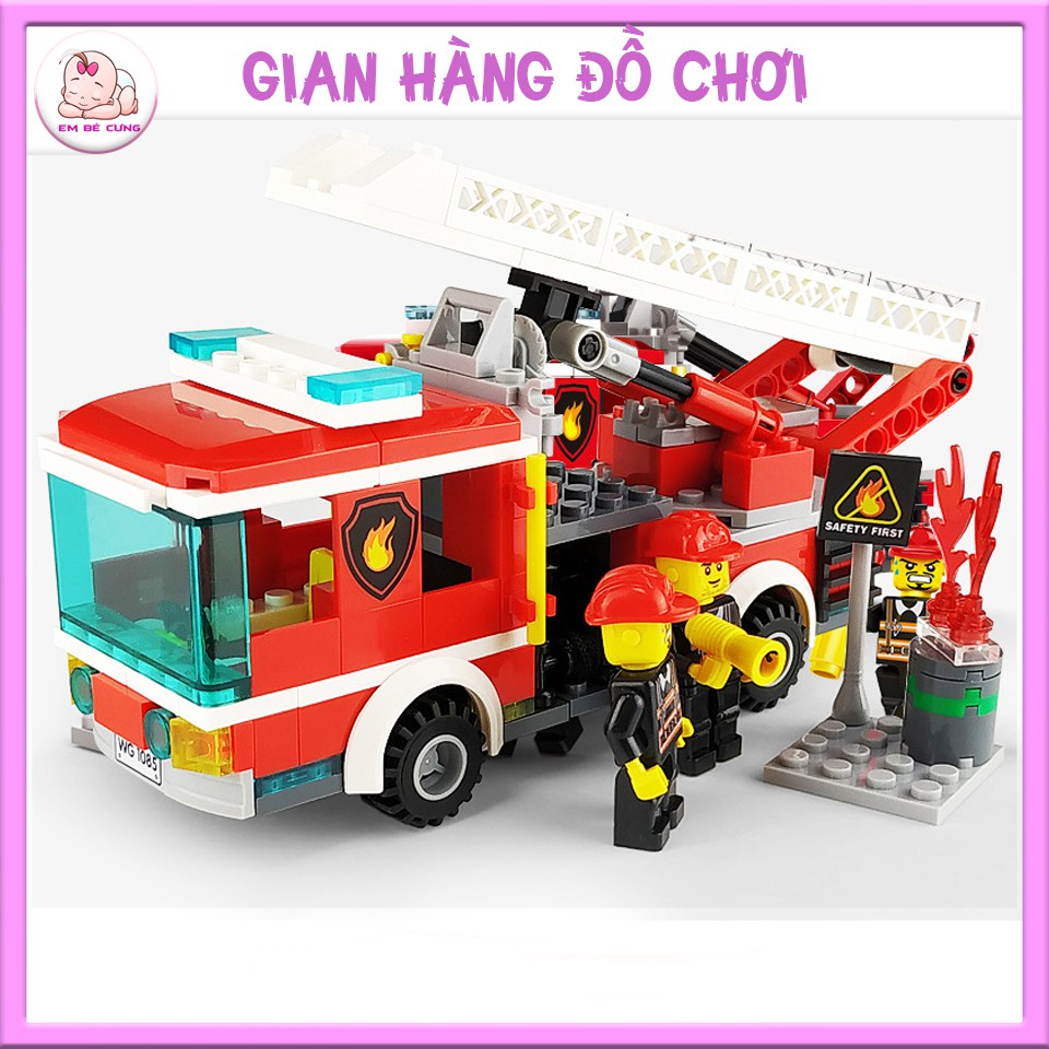 [RẺ VÔ ĐỊCH] Lego xe cứu hỏa giải cứu thế giới Fire Brigade cao cấp SPL7