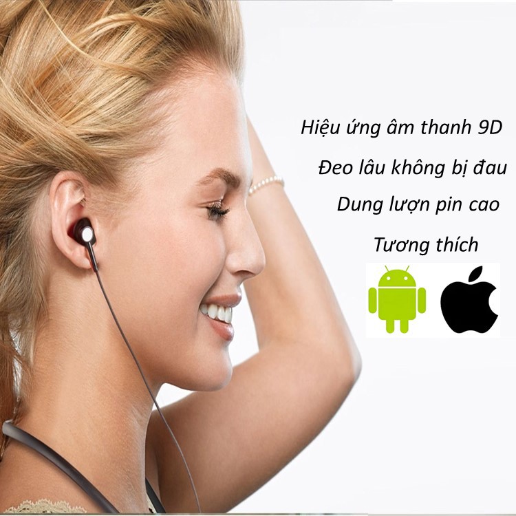 Tai nghe bluetooth không dây 5.0 Pin Siêu Lâu Thể thao Có mic sử dụng đầy đủ chức năng nghe gọi đàm thoại chơi game