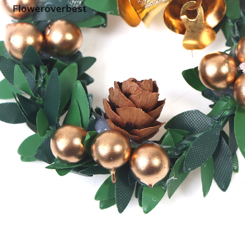 Vòng hoa giáng sinh 6cm tỉ lệ 1: 12 dùng để trang trí nhà búp bê