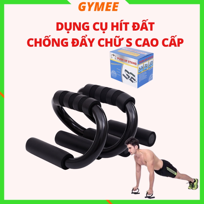 Dụng Cụ Hít Đất, Chống Đẩy, Tập Cơ Bụng Chữ S Thép Cao Cấp, Dụng Cụ Tập Gym Tại Nhà