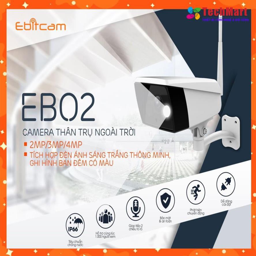 Camera Ebitcam EBO2 Full HD (2.0 MP) CAMERA IP WIFI NGOÀI TRỜI