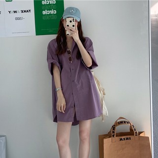 (Sẵn tím) Áo sơ mi basic nữ