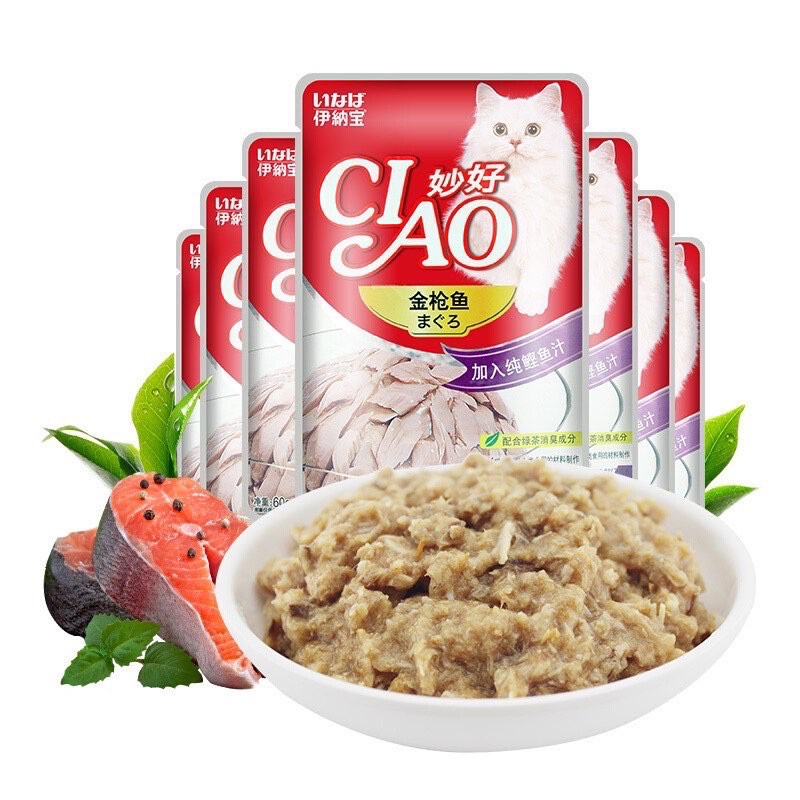 [RẺ VÔ ĐỊCH] Pate CIAO CHURU cho mèo 7 mùi vị dạng túi 60G -Thức ăn dinh dưỡng thú cưng Gogi MEOW MART