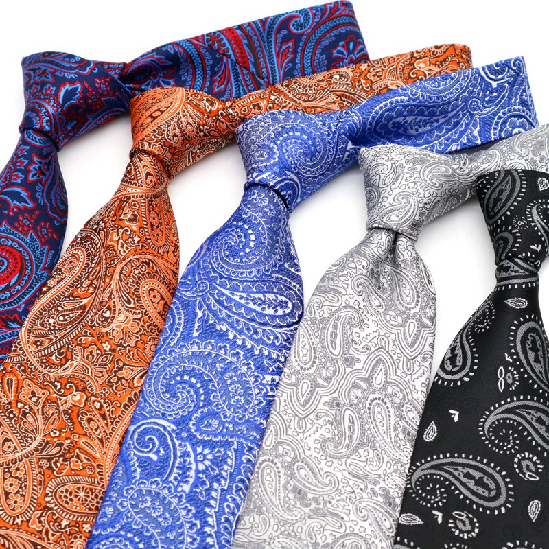 Cà Vạt Nam 8Cm Họa Tiết Paisley Phong Cách Doanh Nhân Mới
