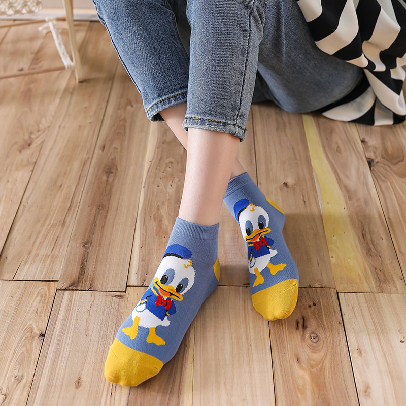 Set 10 đôi tất cotton họa tiết hoạt hình đáng yêu cho nữ