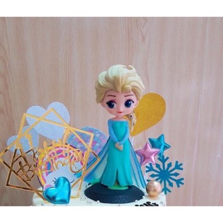 Tượng elsa nữ hoàng băng giá trang trí bánh kem