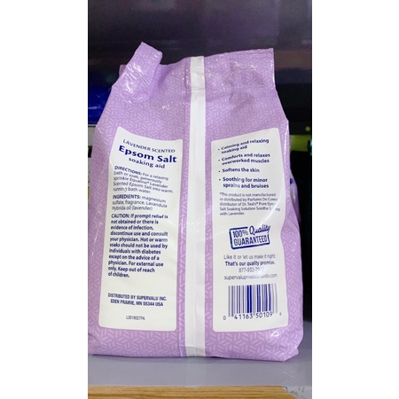 Muối tắm hương lavender scented epsom salt 1,36kg