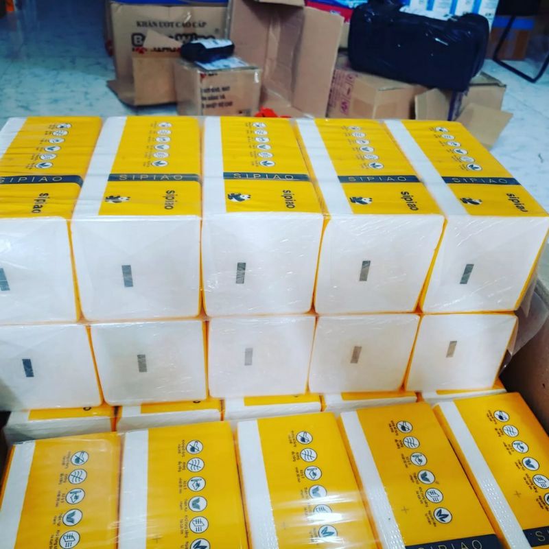 Lốc 5 Giấy ăn gấu trúc Sipao HOÀNG LONG 260 tờ/2 lớp