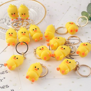 Móc Khóa Vịt Vàng Cute Dễ Thương