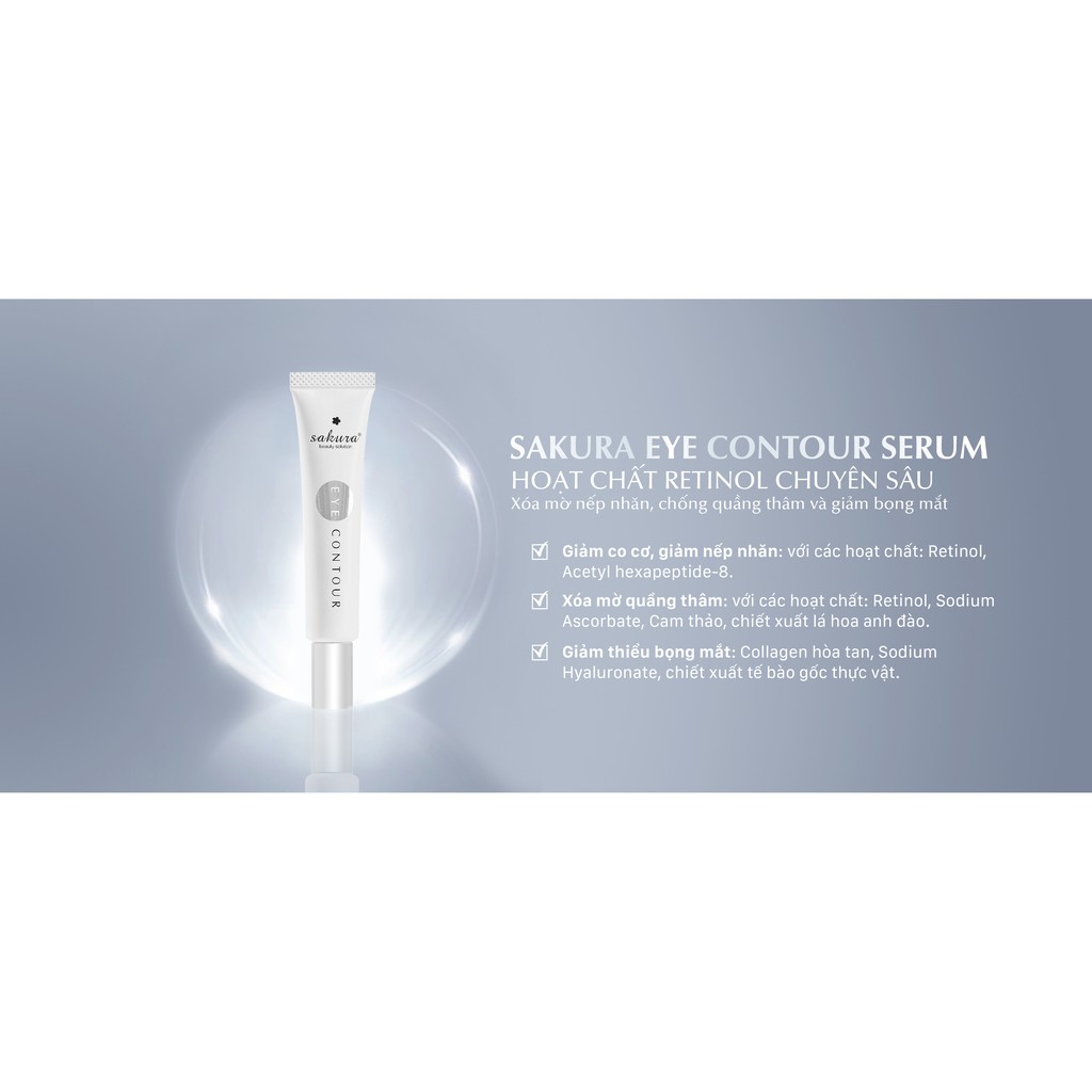 Serum Giảm Nhăn, Mờ Quầng Thâm, Giảm Bọng Mắt Sakura Eye Contour Serum | BigBuy360 - bigbuy360.vn
