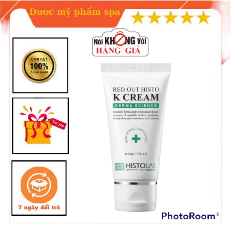 Histolab Kem dưỡng tái tạo da Red out Histo K cream phục hồi da tổn thương,giảm đỏ,kích ứng,tươi sáng DƯỢC MỸ PHẨM SPA