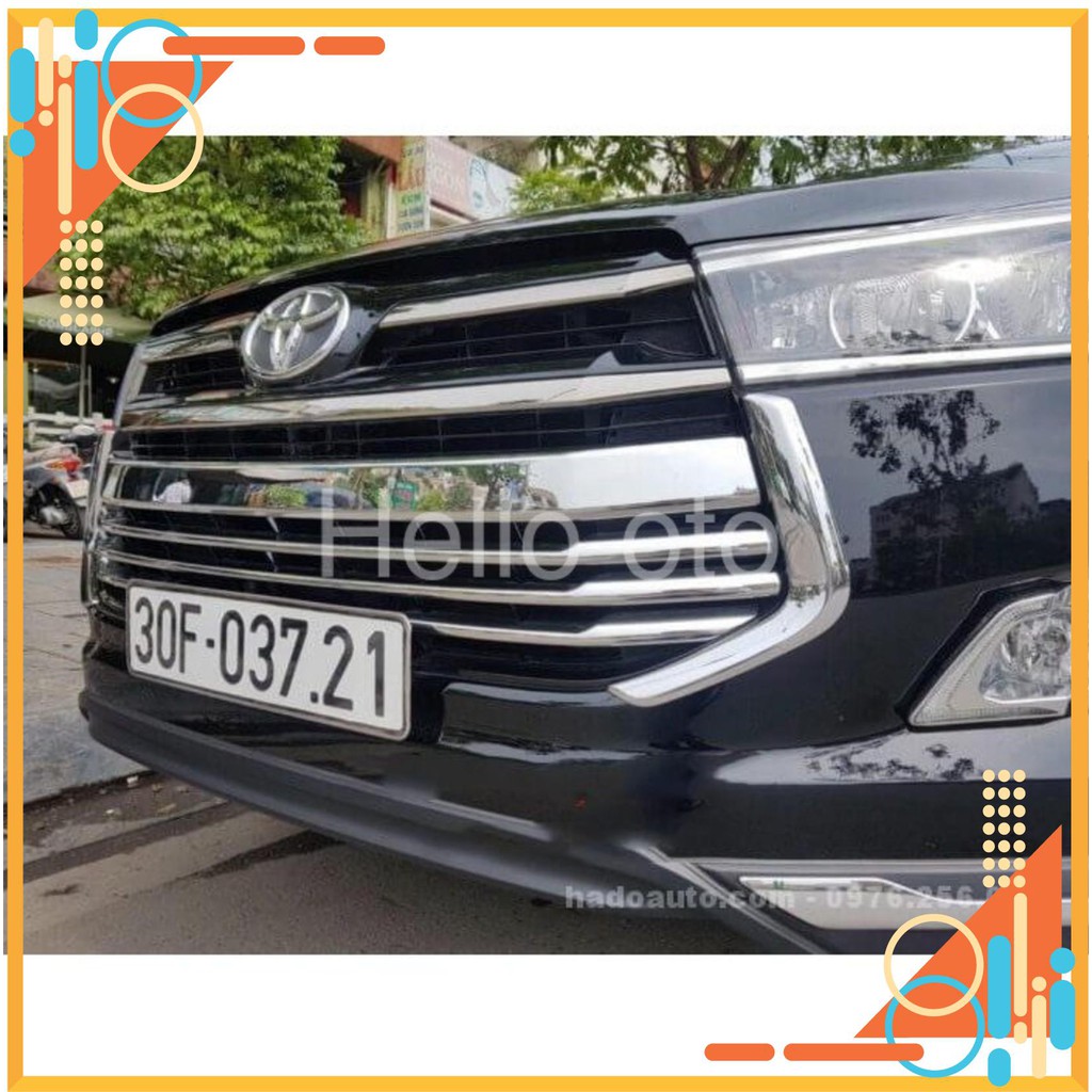 Ốp mặt ca lăng Toyota Innova 2017-2020, Ốp trang trí mặt ca lăng Innova 2017-2020, mạ crom cao cấp