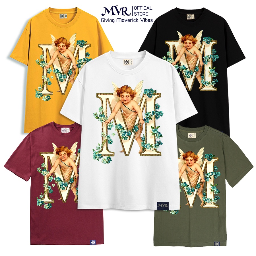 Áo thun nam nữ unisex thiên thần MVR local hoa đẹp Angle ao phông cotton form xuất chuẩn phong cách Hàn Quốc 112019011