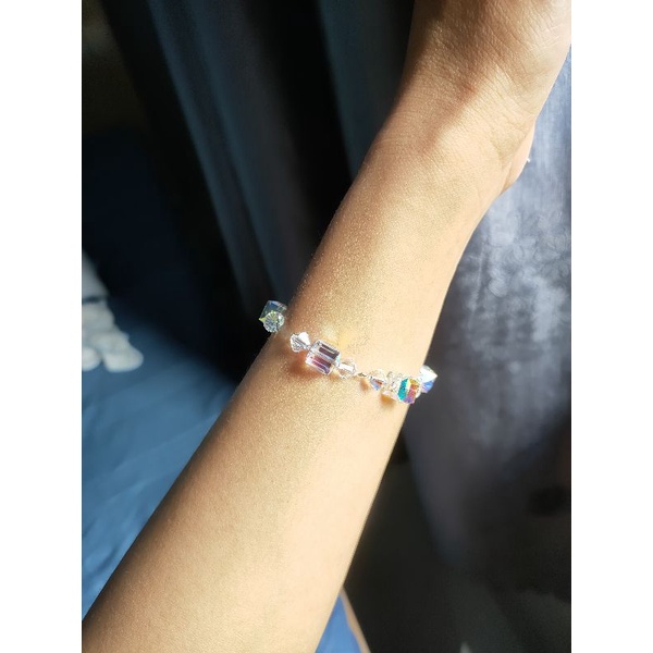 Vòng Tay Pha Lê Vuông Swarovski 8ly