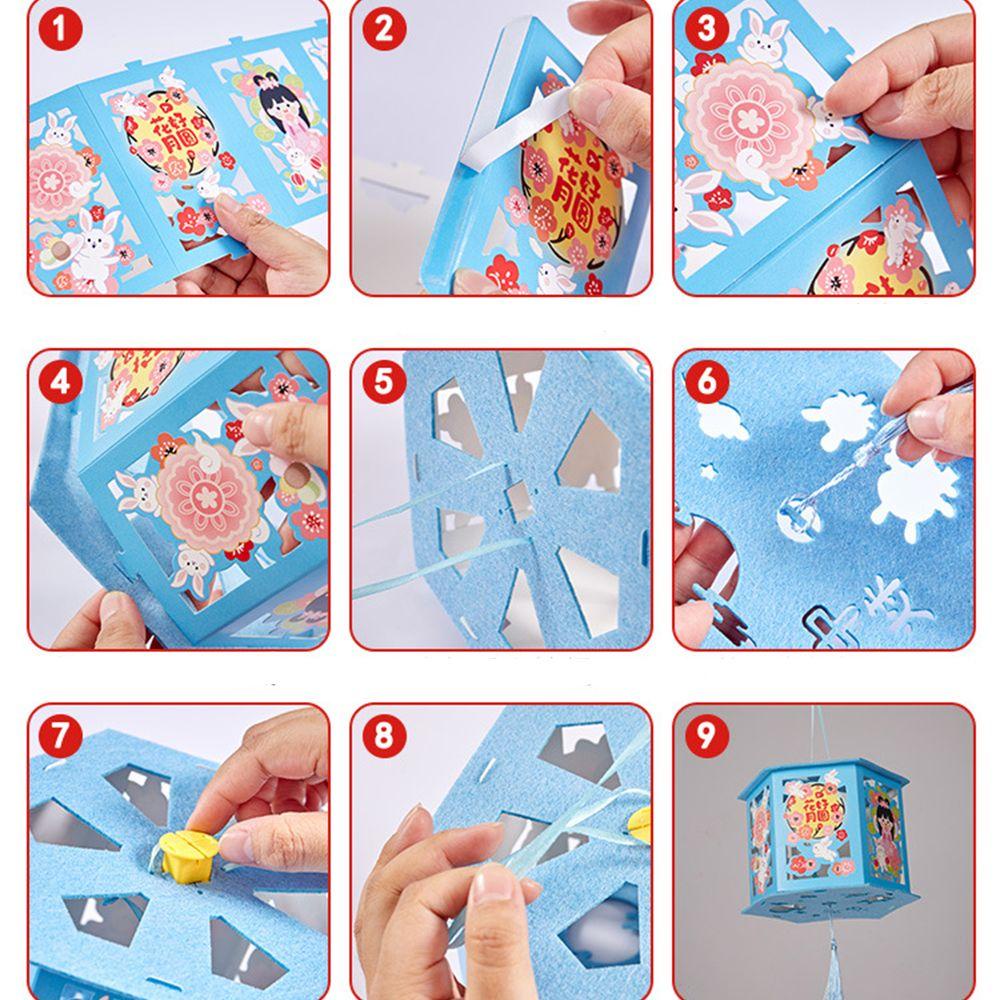 YIYU Lồng Đèn Thủ Công Họa Tiết Hoạt Hình Phong Cách Trung Hoa Cổ Điển