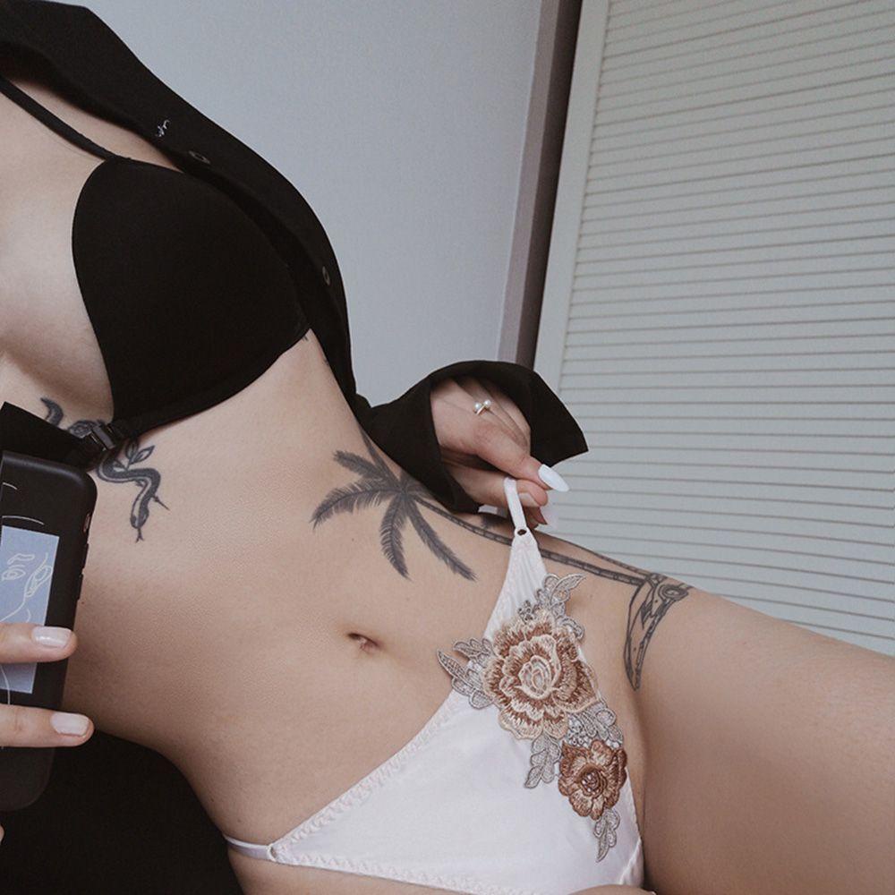 Quần Lót Cotton Lụa Không Đường May Họa Tiết Hoa Gợi Cảm Cho Nữ