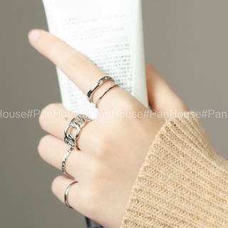 Set nhẫn nữ 5 chiếc basic màu vàng gold panhouse