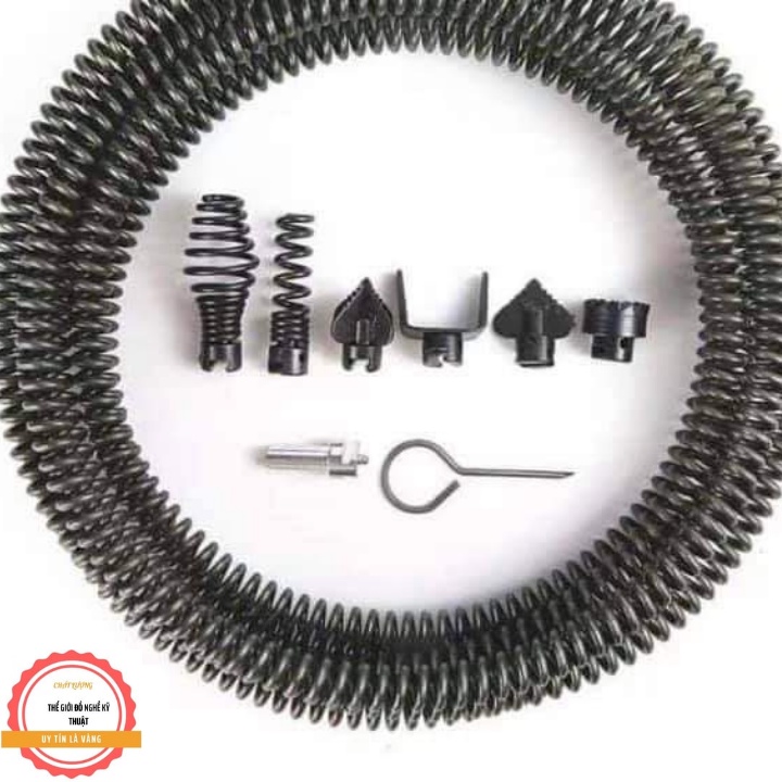 Dây thông tắc cống lò xo phi 16 Thép Đen chống rỉ sét ( lò xo thông tắc cống LOẠI 15M )