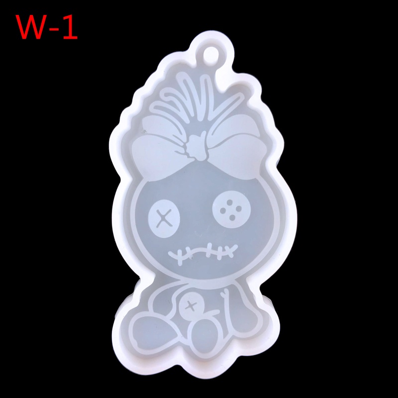 Khuôn Silicone Làm Móc Khóa Búp Bê DIY Sáng Bóng