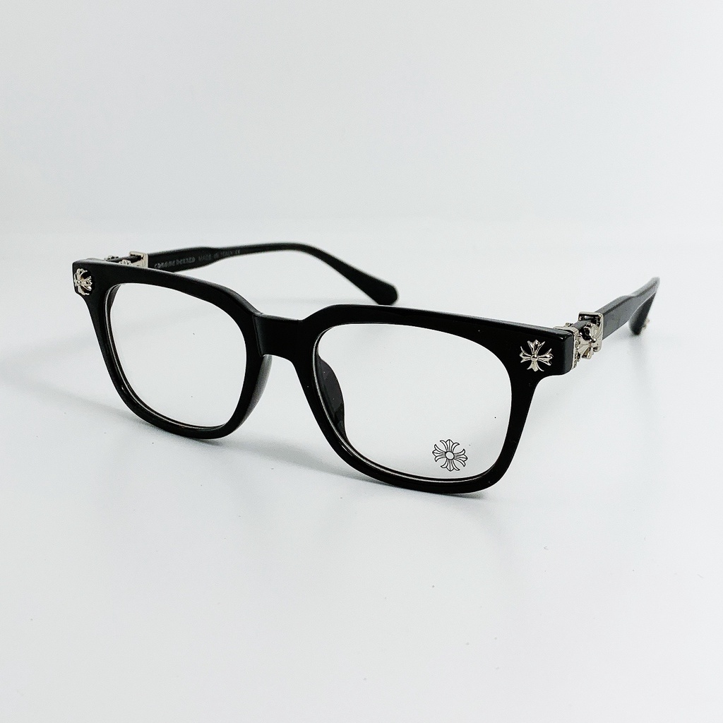 Gọng kính mắt nam nữ thời trang Jun Secret gọng vuông ôm mặt viền kính đính kim loại, hiện đại nhiều màu sắc JS22A73