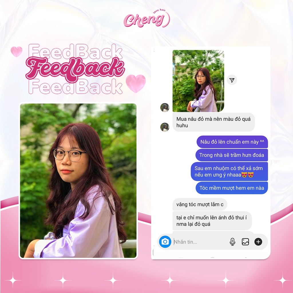 Thuốc Nhuộm Tóc Màu NÂU ĐỎ Không Tẩy | Chenglovehair, Chenglovehairs
