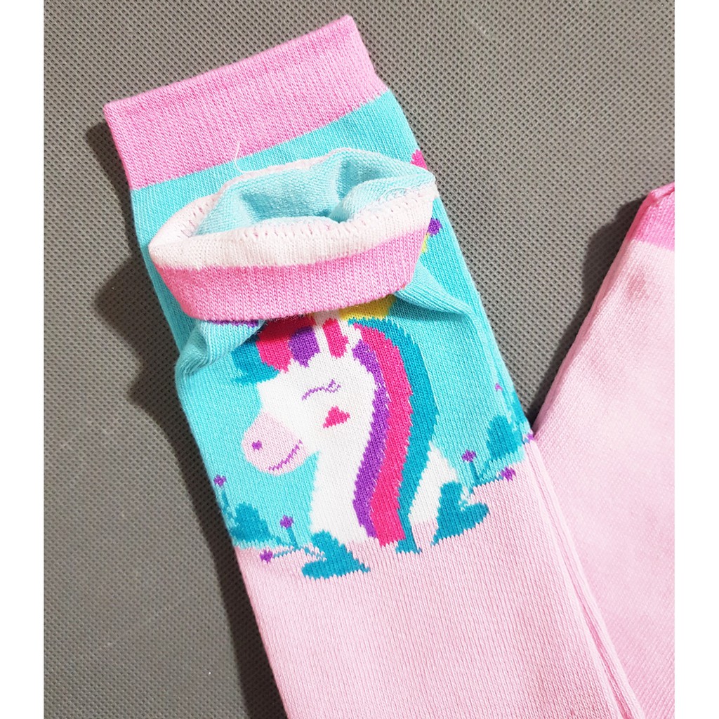 Vớ  cao cổ cotton hoạt hình ngựa pony bé gái