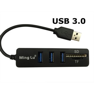 Hup USB 4 cổng + SD Card Minglu 3.0 (Chia USB 3.0)