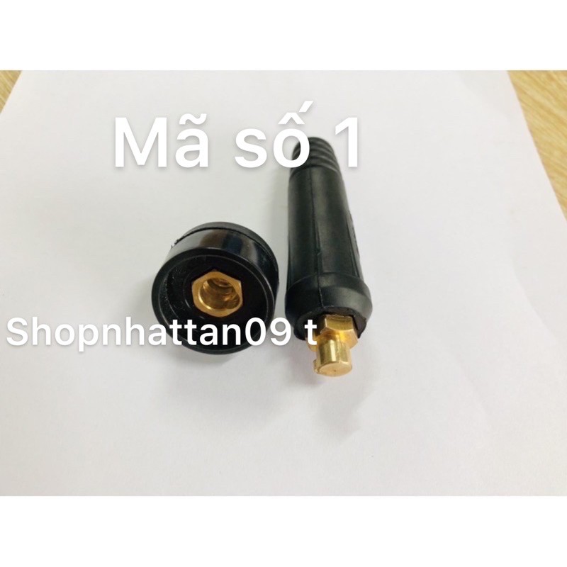 Bộ giắc cắm nhanh cho máy hàn điện tử cỡ nhỏ 10 - 25 - 1 bộ= 1 giắc đực + 1 giắc cái