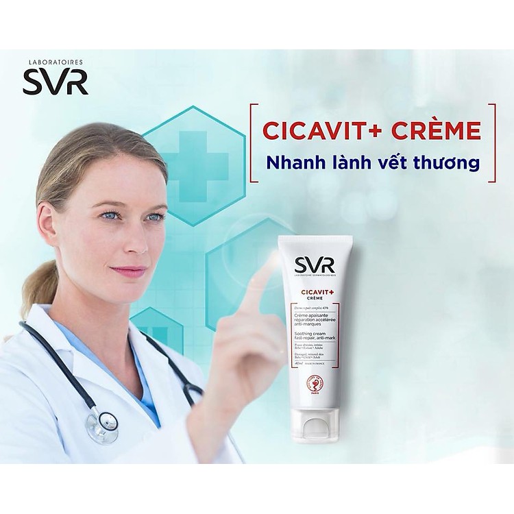 Kem dưỡng SVR Cicavit + Crème 40ml làm dịu da dành cho da bị nứt nẻ, hay mẩn đỏ